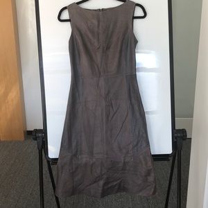 Tory Burch Perforated Leather Grey Dress